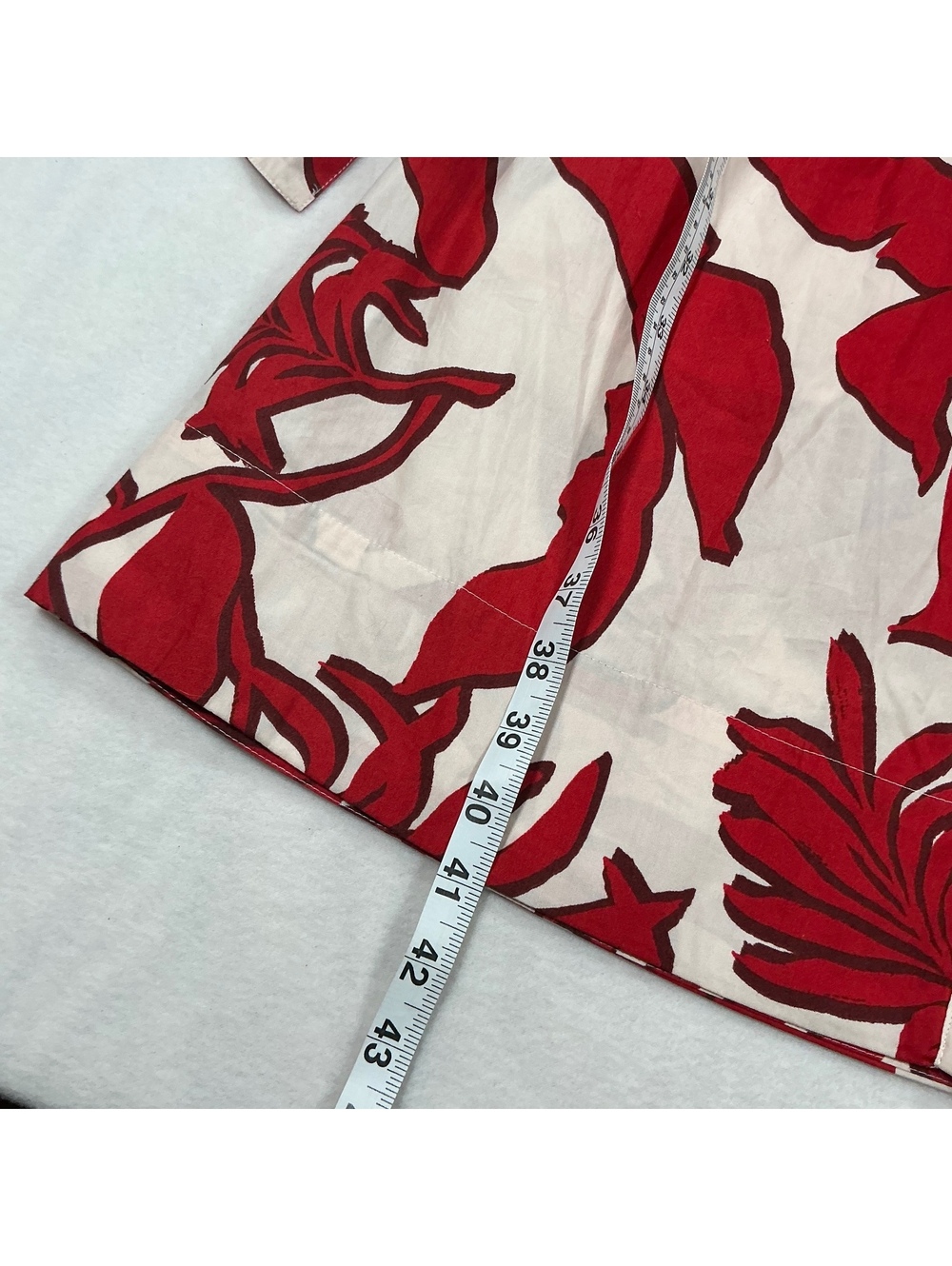 Maeve by Anthropologie Red and White Floral Button-Up Dress XS‎ - Picture 4 of 9